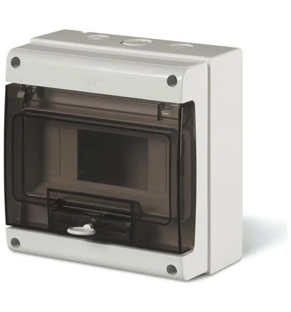 Tablou distributie aplicat 8 module IP66 plastic, montaj aparent