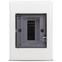 Tablou Electric 2 Module IP40, Plastic, Montaj Aparent pe Sina DIN - vedere laterala