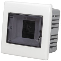 Tablou electric 4 module IP40, plastic, montaj aparent, usa transparenta