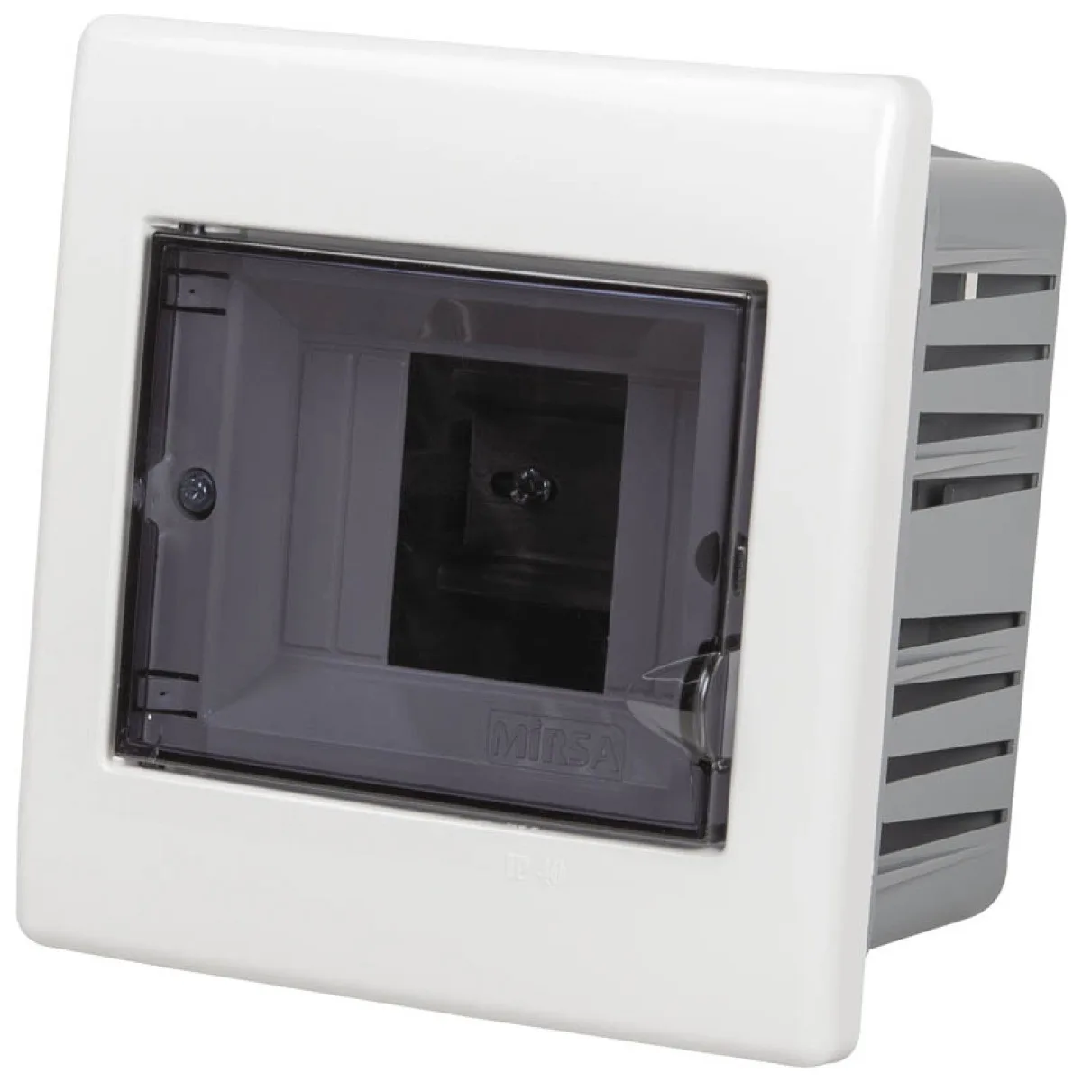 Tablou electric 4 module IP40, plastic, montaj aparent, usa transparenta