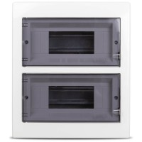 Tablou electric 16 module IP40, plastic, usa transparenta, montaj aparent - ambalaj