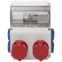 Tablou organizare santier 1P 5x32A + 1P 5x16A + 2P 1x16A, 380V/220V - vedere laterala
