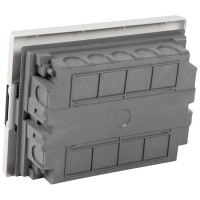 Tablou electric 12 module IP40 incastrat, usa transparenta, plastic - vedere laterala