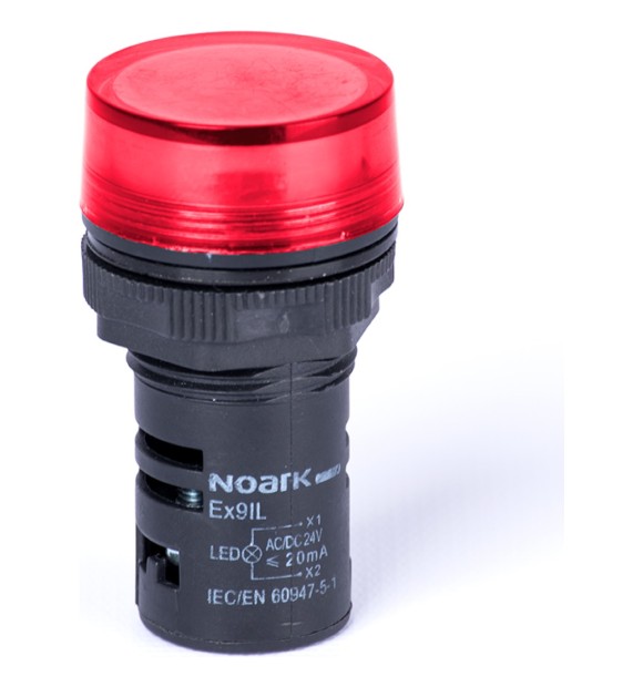 Lampa semnalizare LED rosu 230V AC IP65 montaj usa Ex9IL - Noark