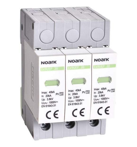Descarcator supratensiuni DC fotovoltaic 3P 1000V Tip 2, 20kA, Ex9UEP Noark