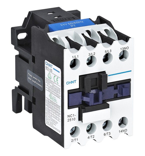 Contactor 25A 3P, bobina 230V AC, contact auxiliar 1NO, Chint