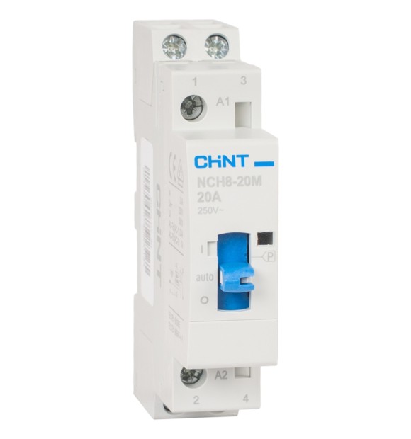 Contactor modular 20A 2NO bobina 220/240V, 2P, sina DIN - Chint