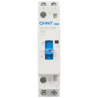 Contactor modular 20A 2NO bobina 220/240V, 2P, sina DIN - Chint - detaliu