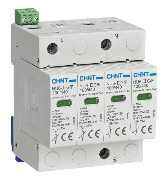 Descarcator supratensiuni 4P 20kA 275V AC Clasa 2 (Tip 2) Chint
