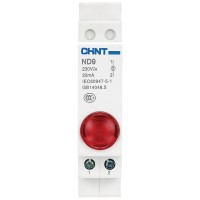 Lampa semnalizare sina DIN 230V AC/DC LED rosu Chint - vedere laterala
