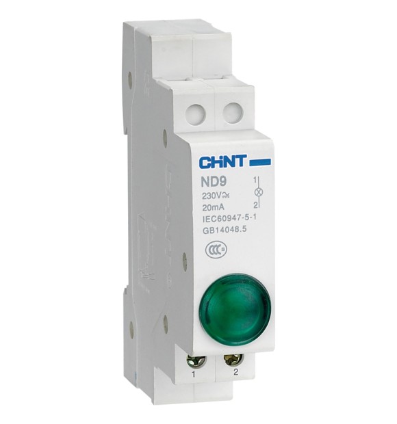 Lampa semnalizare sina DIN 230VAC/DC verde, montaj in tablou