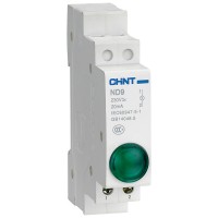 Lampa semnalizare sina DIN 230VAC/DC verde, montaj in tablou