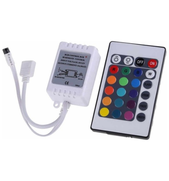 Controller banda LED RGB 12V 72W cu telecomanda IR 24 taste
