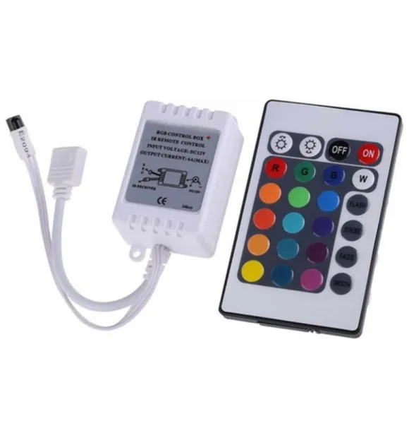 Controller banda LED RGB 12V 72W cu telecomanda IR 24 taste
