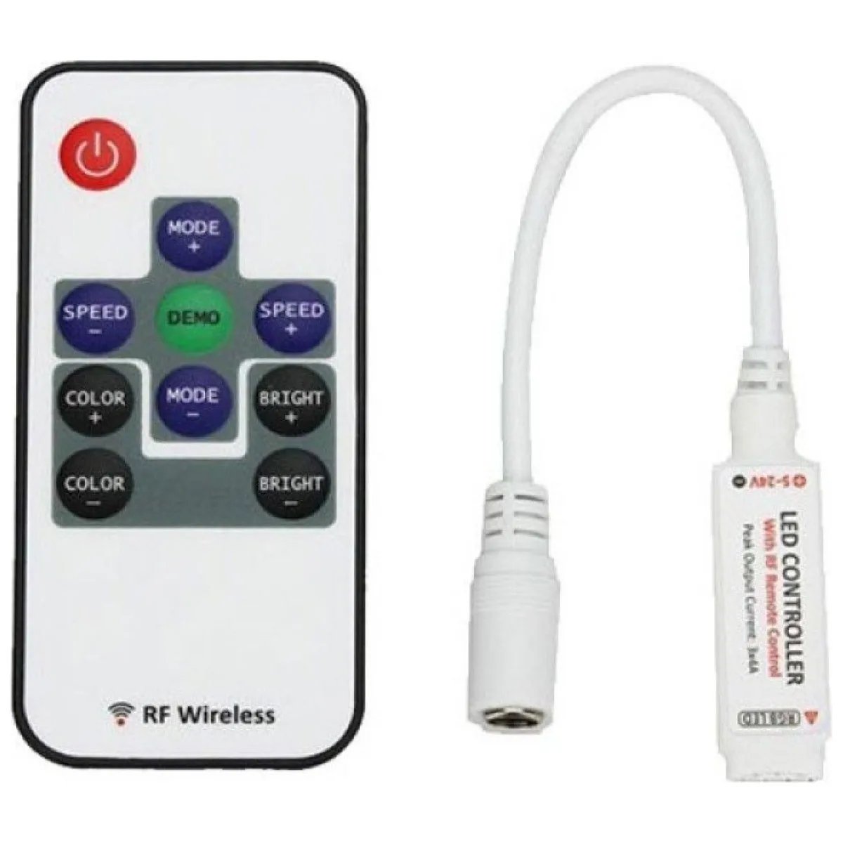 Mini controller banda LED RGB 12V, 72W, 6A, telecomanda RF 10 taste, IP20