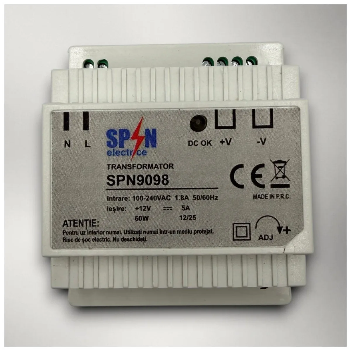 Transformator banda LED 230V-12V, 60W, 5A, IP20