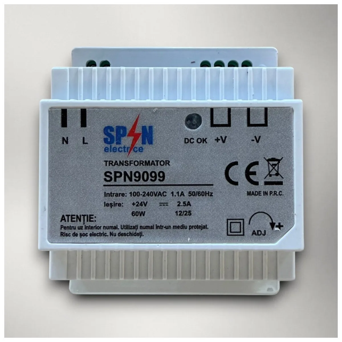 Transformator banda LED 230V-24V 60W 2.5A IP20 SPIN