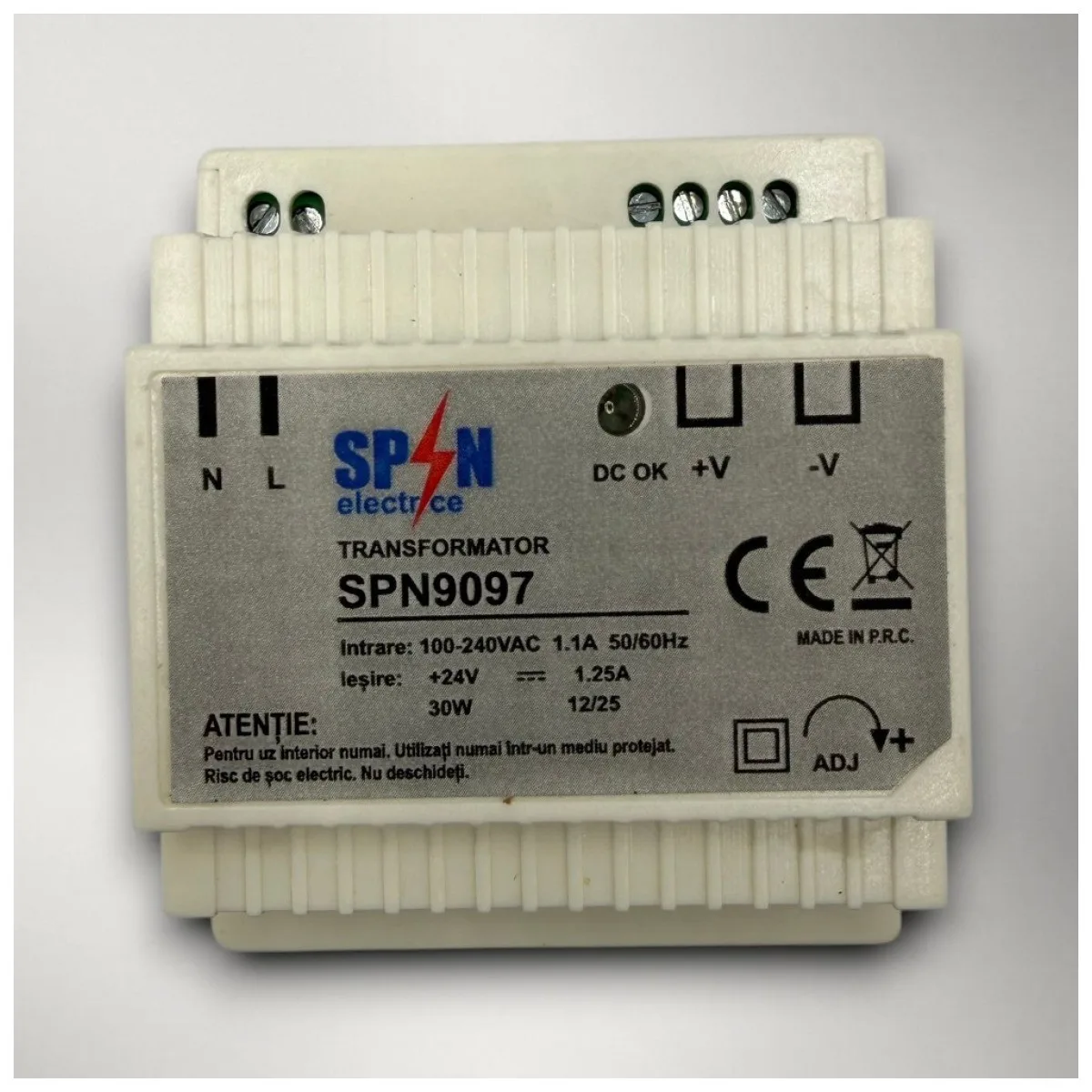 Transformator banda LED 230V-24V 30W 1.25A IP20