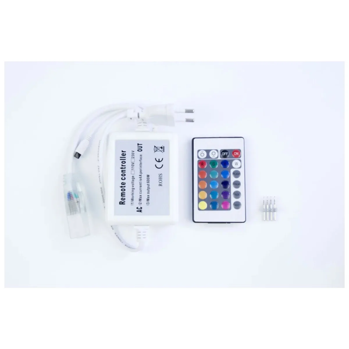 Controller Neon Flex RGB IR 230V 720W, telecomanda infrarosu, 8x16mm