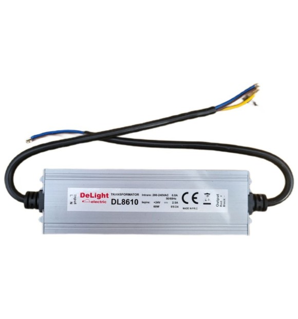 Sursa banda LED 24V 60W 2.5A IP67 etans, driver tensiune constanta