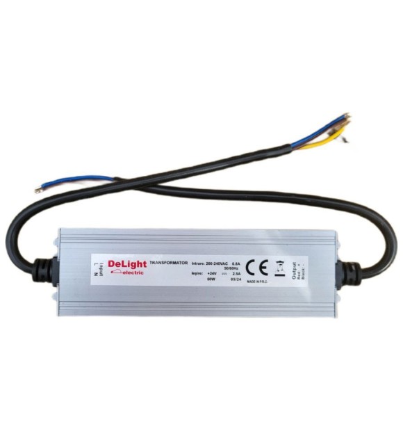Sursa banda LED 24V 120W 5A IP67 etansa, driver CV de exterior