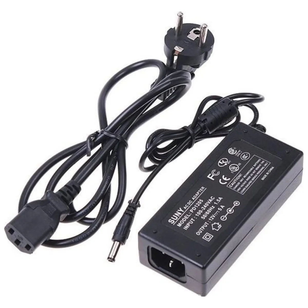 Stecher alimentare banda LED 12V, 60W, 5A, IP20 - sursa cu mufa