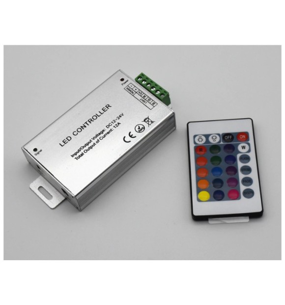Controller banda LED RGB 12V/24V, 216W/432W, 18A, telecomanda IR