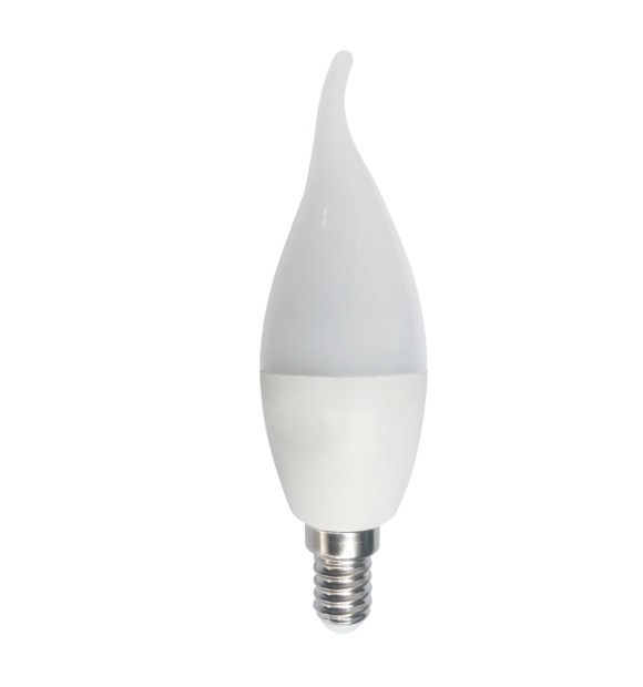 Bec LED lumanare flama C35 E14, 7W 60W, 2700K, 750lm, lumina calda