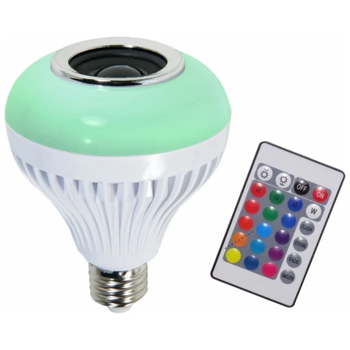 Bec LED RGB E27 12W cu telecomanda si Bluetooth, IP20