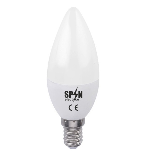 Bec LED lumanare C35 E27, 5W 45W, 6400K lumina rece, 450lm