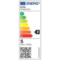 Bec LED MR16 spot 5W 40W, 12V, 6400K lumina rece, IP20 - vedere laterala