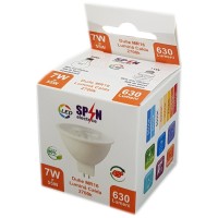 Bec LED MR16 3W 25W, 220V, 2700K lumina calda, 240lm, spot R50 - vedere laterala