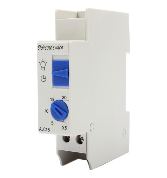 Releu temporizat 16A 1NO pe sina DIN, reglaj 0,5s-20min, IP20