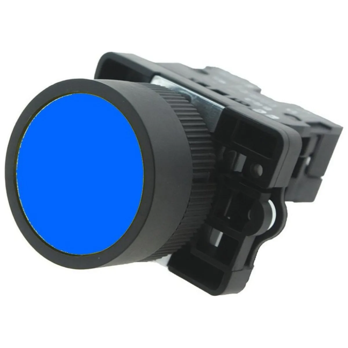 Buton Comanda Incastrat Albastru 230V 3A, Decupaj 22.5mm