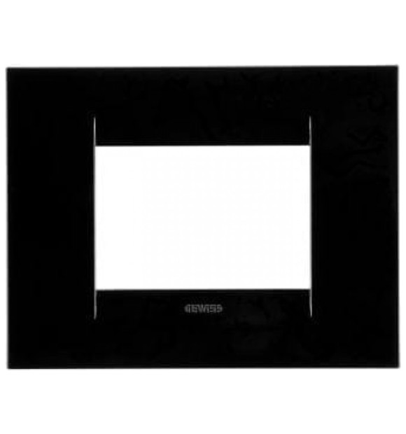 Rama Suport 3 Module Gewiss Chorus Negru Lucios GW16403TN