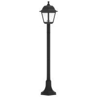 Stalp iluminat exterior negru E27 40W IP44, 120 cm, pedestal gradina