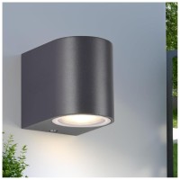 Aplica LED exterior negru IP44 cu dulie GU10, max 5W, 90x80x70mm - vedere laterala
