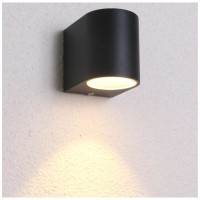 Aplica LED exterior negru IP44 cu dulie GU10, max 5W, 90x80x70mm - detaliu