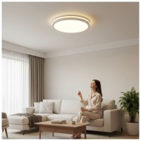 Plafoniera LED IP65 40W, 3600lm, 3CCT, 300x55mm, Alba