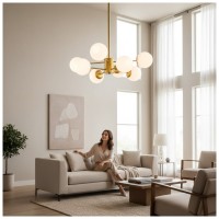 Lustra 8 Brate Cosmo Gold 8xE27 Auriu 800x680mm IP20 - detaliu
