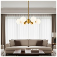 Lustra Cosmo Aurie 6xE27 60W, 600x680 mm, Metal si Sticla