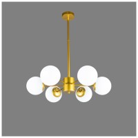 Lustra Cosmo Aurie 6xE27 60W, 600x680 mm, Metal si Sticla - detaliu