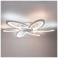 Lustra LED 108W cu 6 brate, 3 culori 3000K-6500K, telecomanda, 700x700mm - detaliu