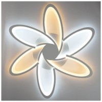 Lustra LED 108W cu 6 brate, 3 culori 3000K-6500K, telecomanda, 700x700mm - ambalaj