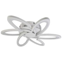 Lustra LED 108W cu 6 brate, 3 culori 3000K-6500K, telecomanda, 700x700mm - imagine 6