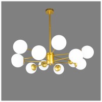 Lustra 12 Brate Cosmo Gold 12xE27 IP20, Auriu, 900x680mm - ambalaj