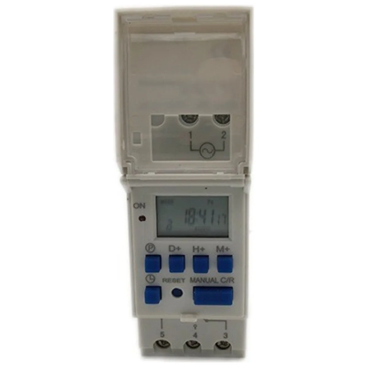 Temporizator digital 7 zile pe sina DIN, 16A, 1NO, IP20