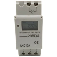 Temporizator digital 7 zile pe sina DIN, 16A, 1NO, IP20 - vedere laterala