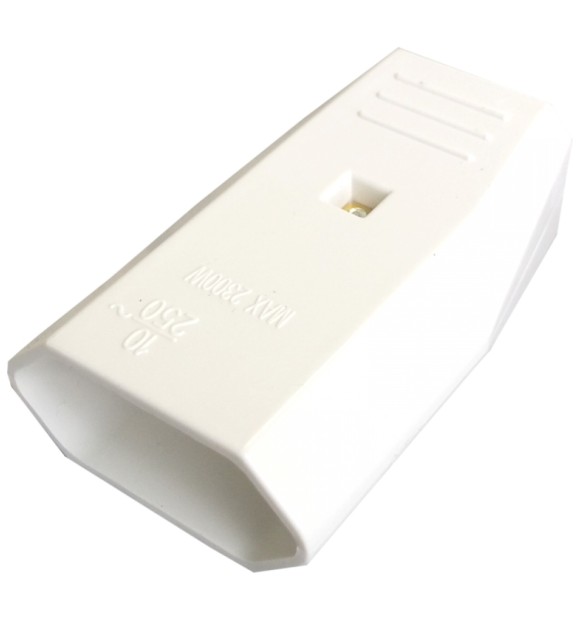 Cupla Plata 10A cu Contact de Protectie, 250V, IP20, Alb