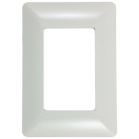 Suport cu Rama 3 Module Spin Neo, Plastic Alb-Gri, Montaj Ingropat - vedere laterala
